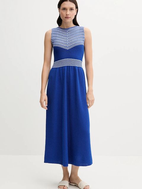 United Colors of Benetton sukienka kolor fioletowy maxi rozkloszowana 1194EV02A - zdjęcie produktu nr 1