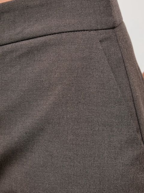 Answear.LAB spodnie damskie kolor brązowy szerokie high waist