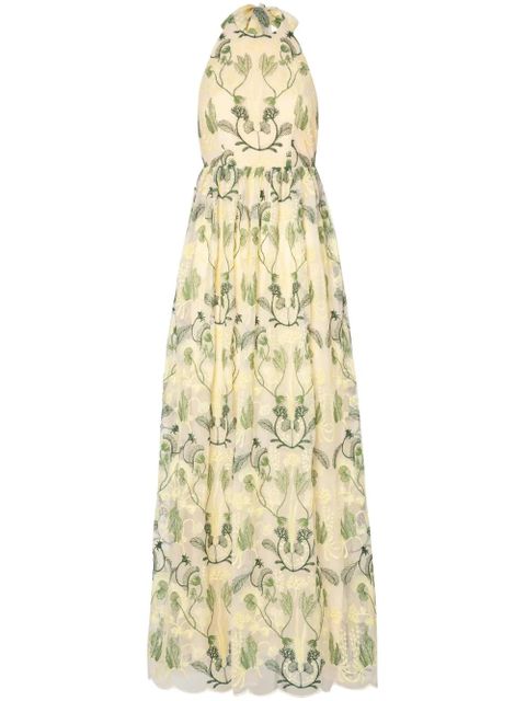 Agua By Agua Bendita Acanella Habitat halter maxi dress - Neutrals