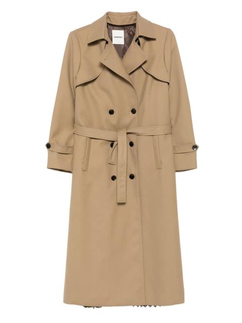 SANDRO double-breasted belted trench coat - Brown - zdjęcie produktu nr 1