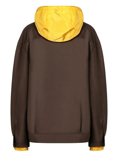 Miu Miu two-tone hooded jacket - Brown - zdjęcie produktu nr 2