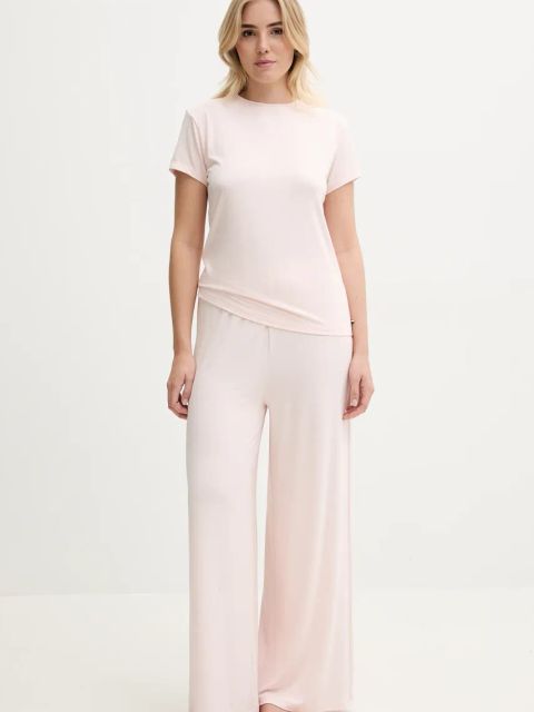 BOSS spodnie piżamowe damskie kolor różowy 50535703