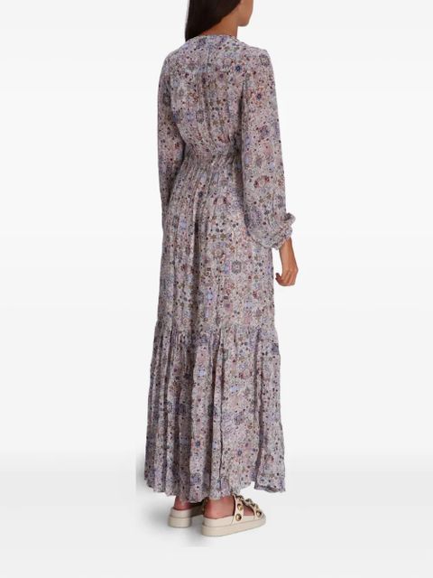 ISABEL MARANT floral-pattern maxi dress - Purple