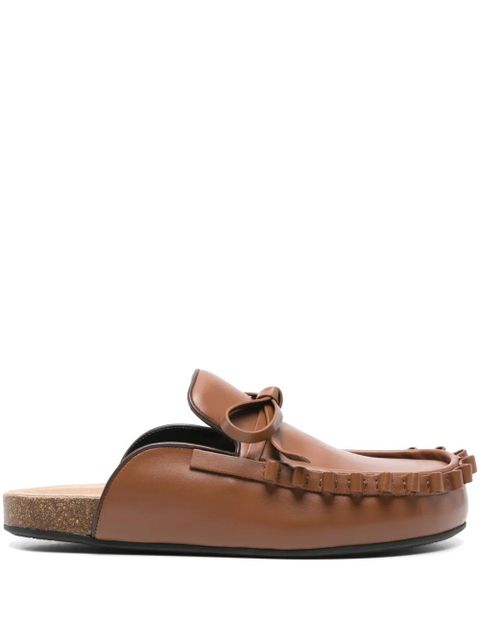 JW Anderson bow-detail slippers - Brown - zdjęcie produktu nr 1