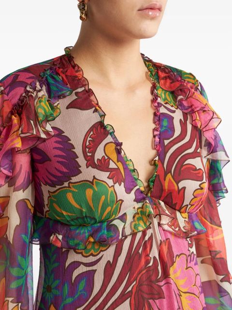 ETRO floral-print mini dress - Pink