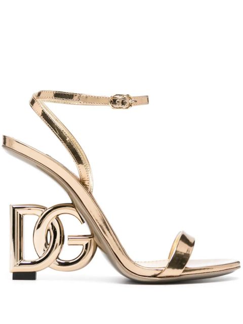Dolce & Gabbana Keira 105mm leather sandals - Gold - zdjęcie produktu nr 1