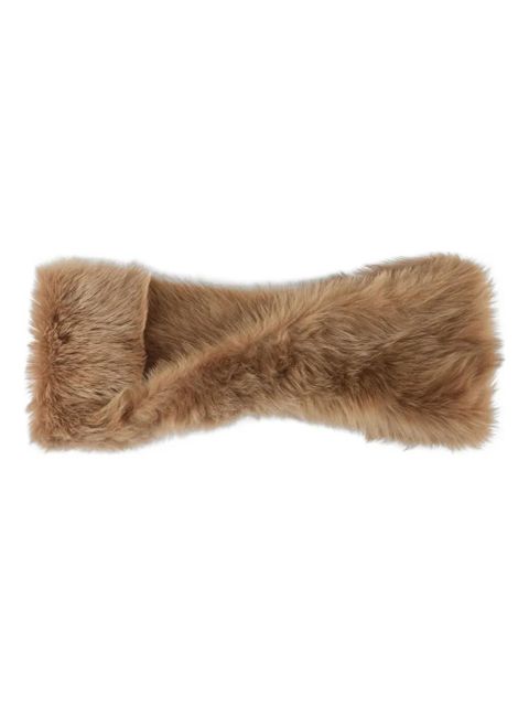 Tod's shearling scarf - Brown - zdjęcie produktu nr 2