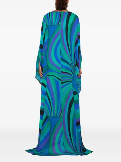 PUCCI Iride-pattern long dress - Green