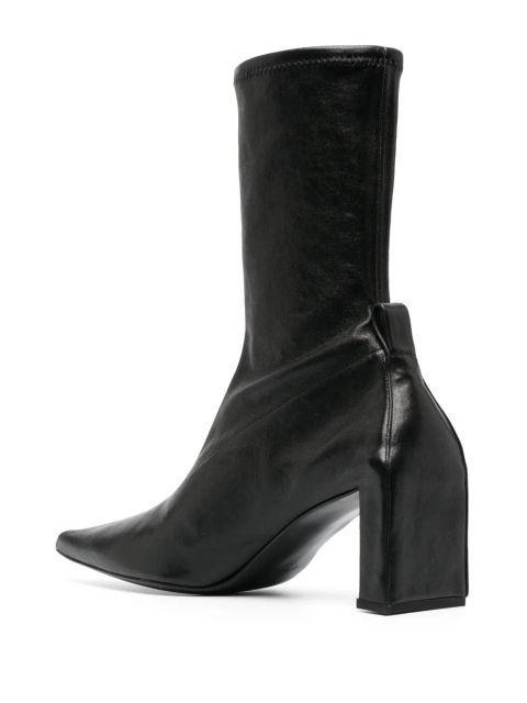 Jil Sander 90mm pointed-toe leather boots - Black
