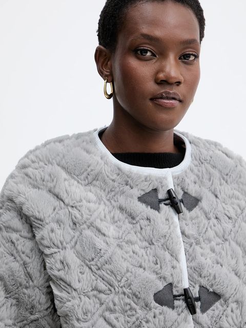 Forte Forte kurtka kolor szary przejściowa oversize 14301.mycoat