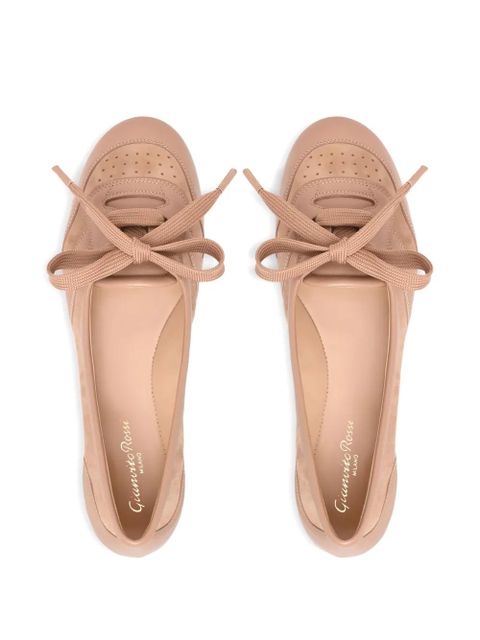 Gianvito Rossi Vault lace-up ballet flats - Neutrals