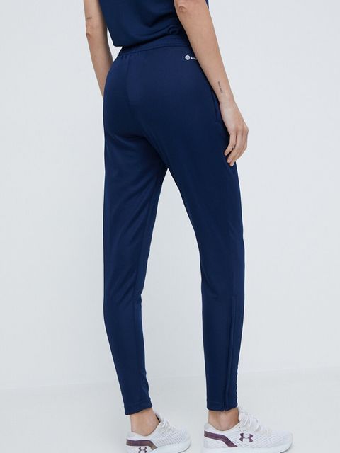 adidas Performance spodnie treningowe Entrada 22 damskie kolor granatowy gładkie HC0334