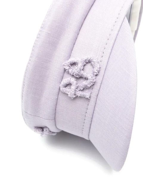 Ruslan Baginskiy Monogram linen baker boy hat - Purple - zdjęcie produktu nr 2
