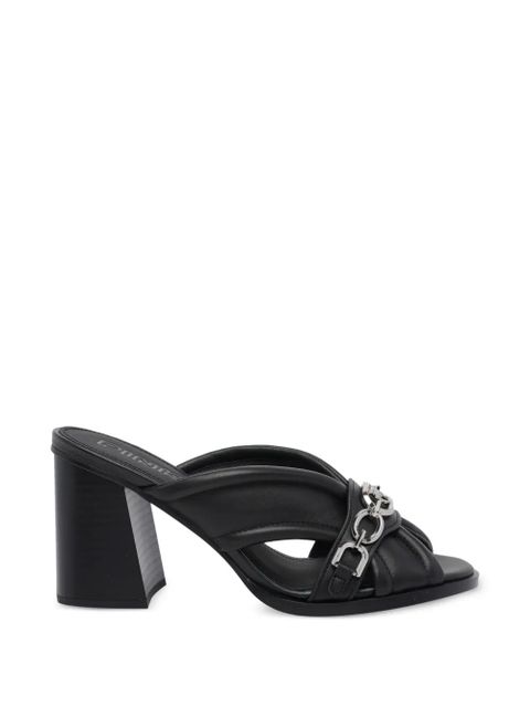 PINKO chain-detail round-toe leather pumps - Black - zdjęcie produktu nr 1