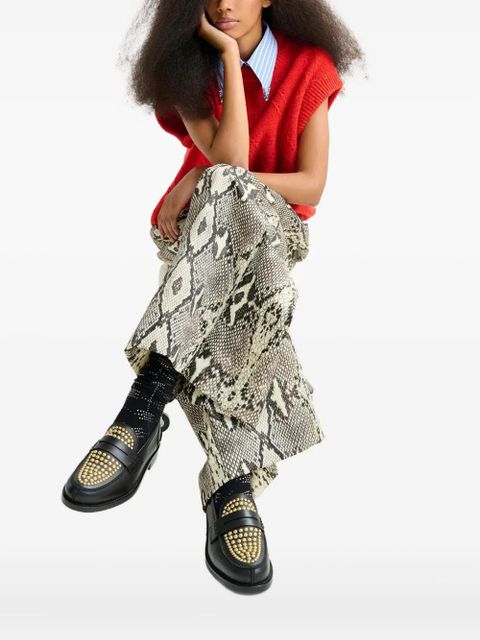 Essentiel Antwerp Istud stud-embellished loafers - Black-Gold