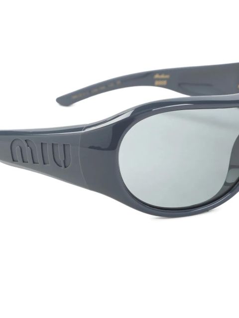 Miu Miu Eyewear logo-debossed sunglasses - Grey
