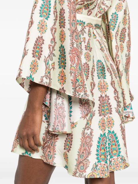ETRO V-neck paisley-print mini dress - Green