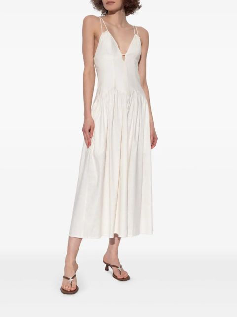 Cult Gaia spaghetti-strap pleated dress - White - zdjęcie produktu nr 2