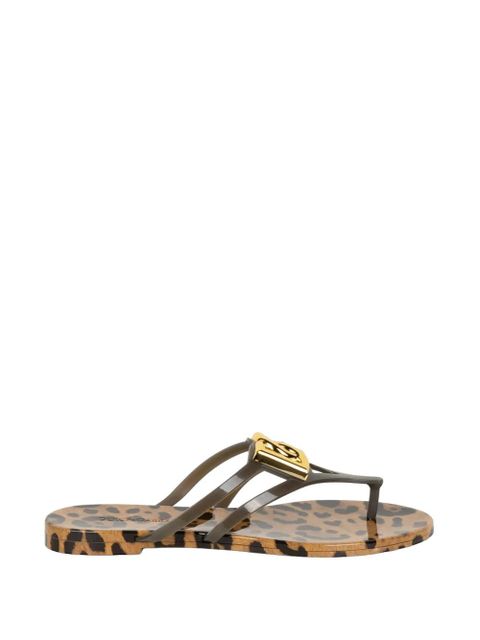 Dolce & Gabbana leopard-print sandals - Brown - zdjęcie produktu nr 1