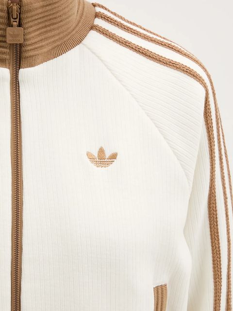 adidas Originals bluza welurowa Velour damska kolor beżowy gładka KR0062
