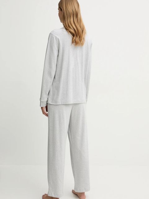 Lauren Ralph Lauren piżama bawełniana damska kolor szary bawełniana ILN92453