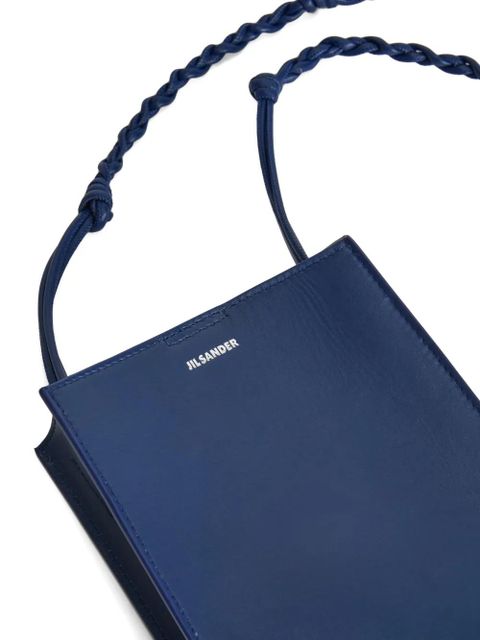 Jil Sander small Cannolo embossed adjustable cross body bag - Blue