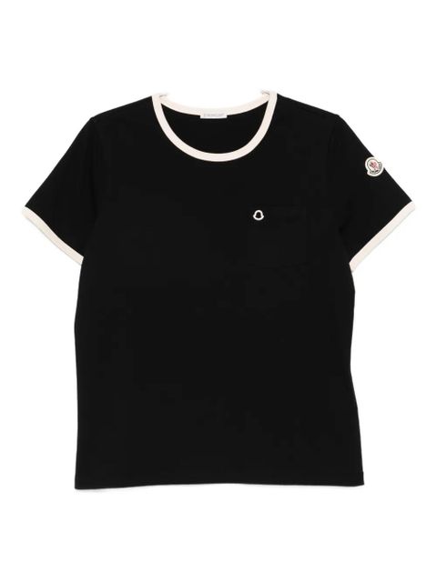 Moncler logo embroidery pocket T-shirt - Black - zdjęcie produktu nr 1
