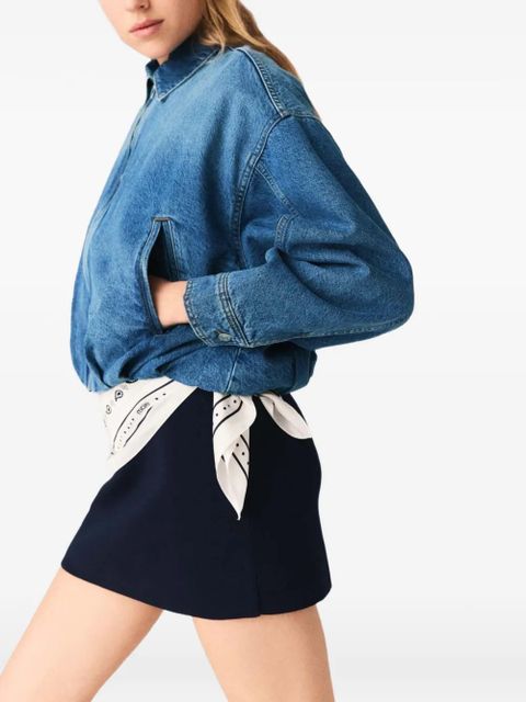 Maje zip-up denim jacket - Blue