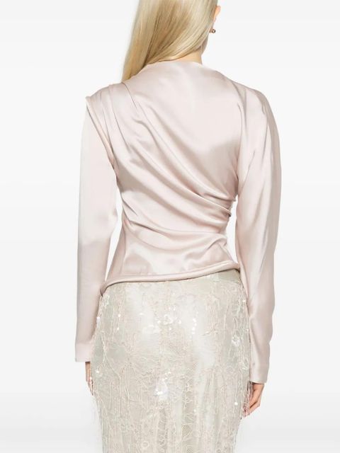 Victoria Beckham crepe satin blouse - Pink - zdjęcie produktu nr 2