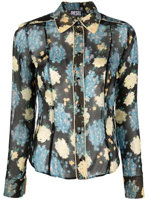 Diesel floral-print shirt - Black - zdjęcie produktu nr 1