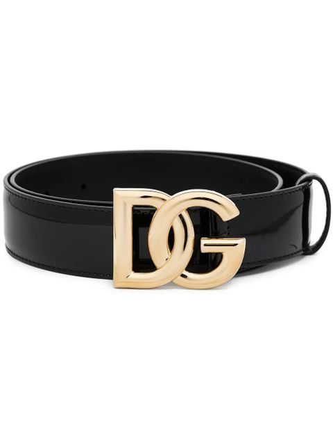 Dolce & Gabbana DG logo leather belt - Black - zdjęcie produktu nr 1