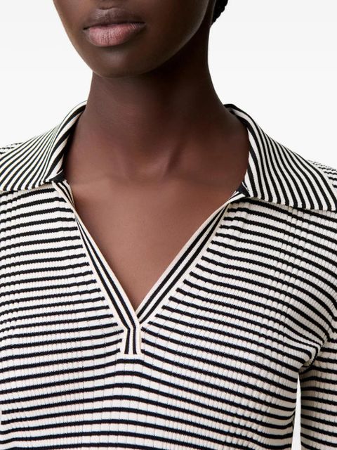 Claudie Pierlot striped long-sleeve top - White