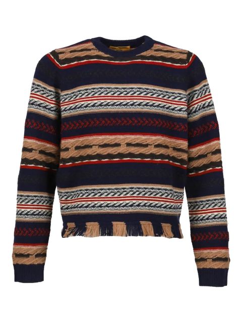 Guest In Residence striped fringed sweater - Blue - zdjęcie produktu nr 1