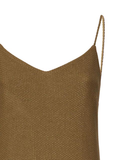 Max Mara Melfi V-neck slip maxi dress - Brown - zdjęcie produktu nr 2