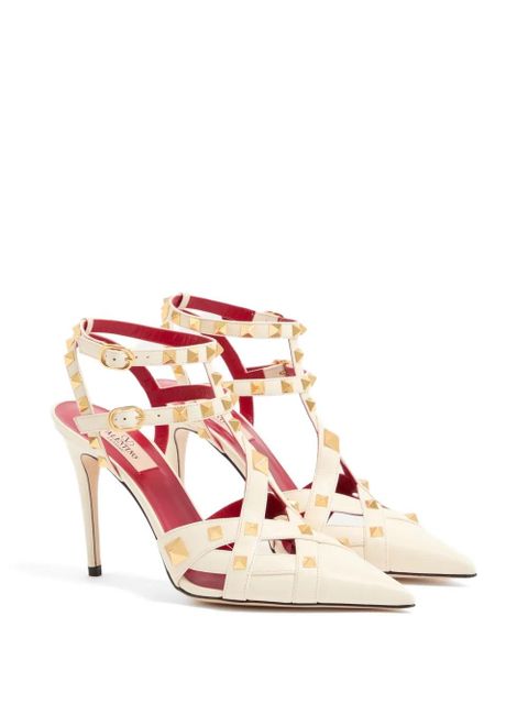 Valentino Garavani Studdy kidskin pumps 100mm - Neutrals - zdjęcie produktu nr 2