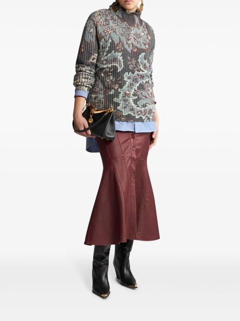 ETRO floral-print wool sweater - Blue - zdjęcie produktu nr 2