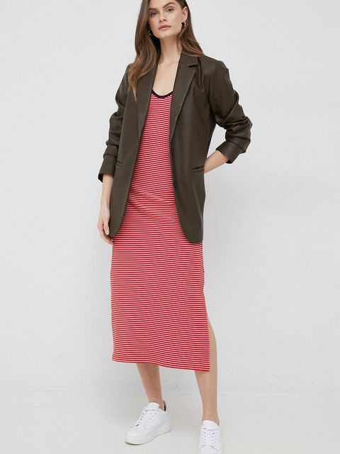 Tommy Hilfiger sukienka kolor czerwony midi prosta