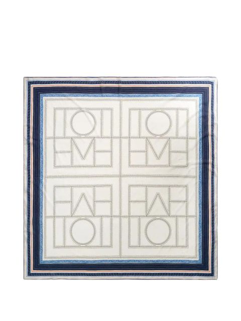 TOTEME monogram-print sarong - White - zdjęcie produktu nr 1