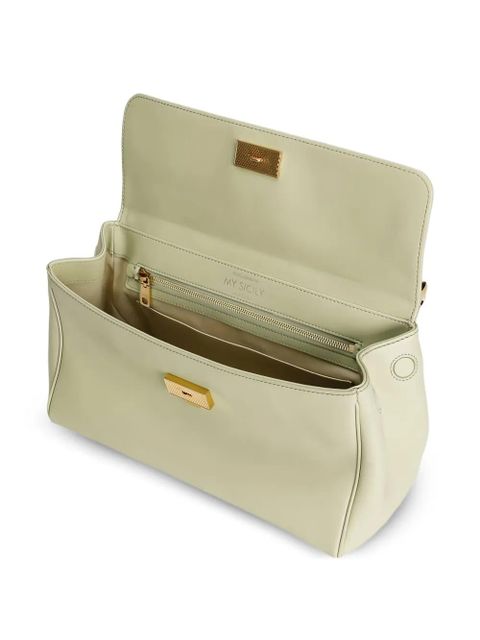 Dolce & Gabbana padlock charm clutch bag - Green