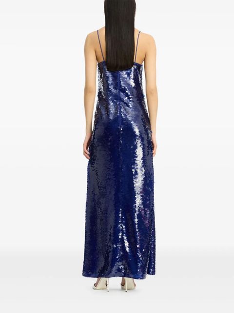 ROTATE BIRGER CHRISTENSEN embellishment maxi dress - Blue