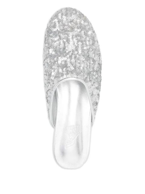Ancient Greek Sandals The Slipper sequined mules - Silver - zdjęcie produktu nr 2