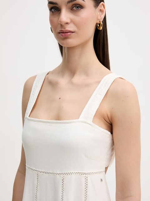 Dkny sukienka z dodatkiem lnu