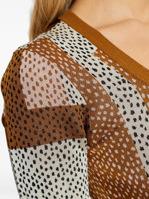 FENDI multicolour viscose jacquard dress - Neutrals