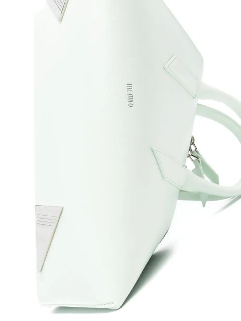 The Attico 24H leather tote bag - Green