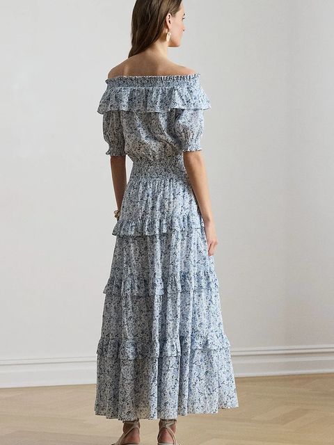 Lauren Ralph Lauren sukienka hiszpanka bawełniana - zdjęcie produktu nr 1