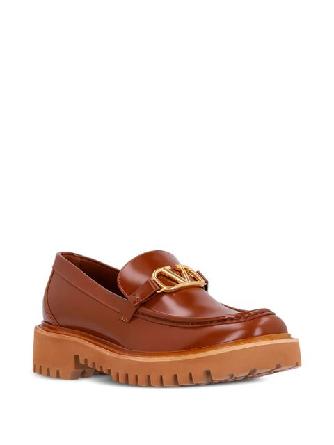 Valentino Garavani Vlogo leather loafers - Brown - zdjęcie produktu nr 2