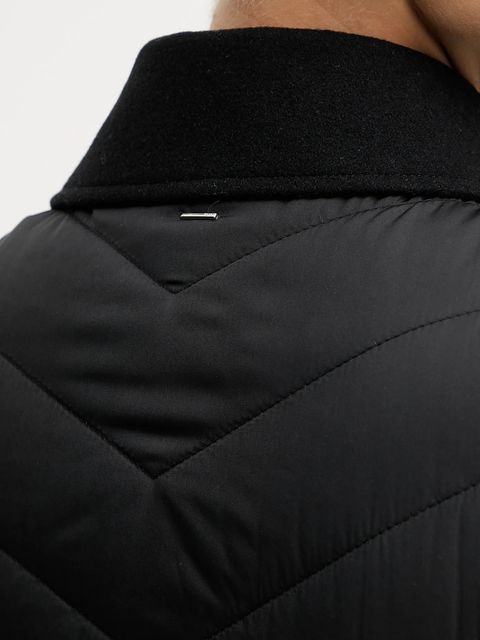 BOSS kurtka z domieszką wełny kolor czarny przejściowa 50555564