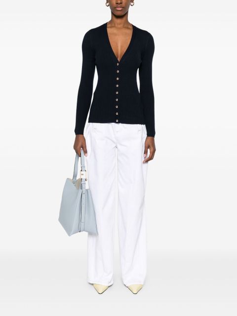 SANDRO ribbed cardigan - Blue