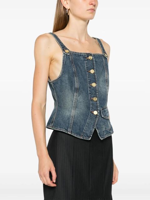 GANNI denim tank top - Blue