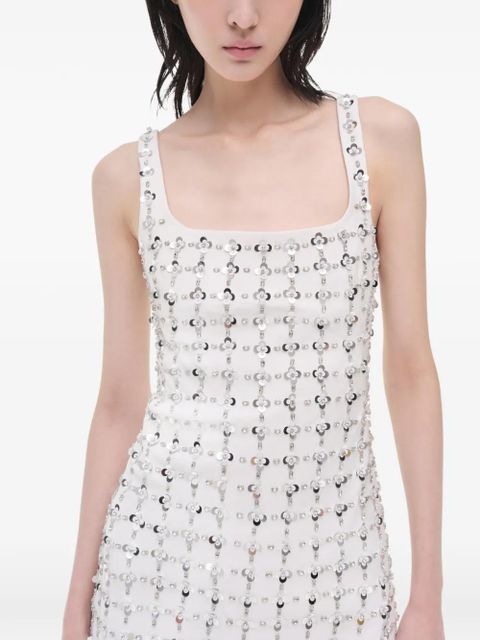 Simkhai Ziva floral-embellished mini dress - White